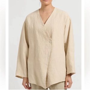 Lauren Manoogian Linen ''Lantern'' Blazer in Sandstone Cream